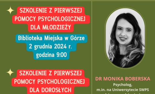 Zdjęcie do SZKOLENIE Z PIERWSZEJ POMOCY PSYCHOLOGICZNEJ