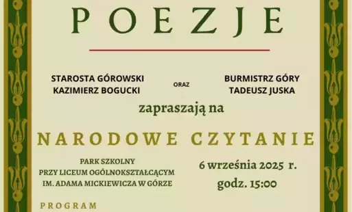 Zdjęcie do ZAPRASZAMY NA NARODOWE CZYTANIE