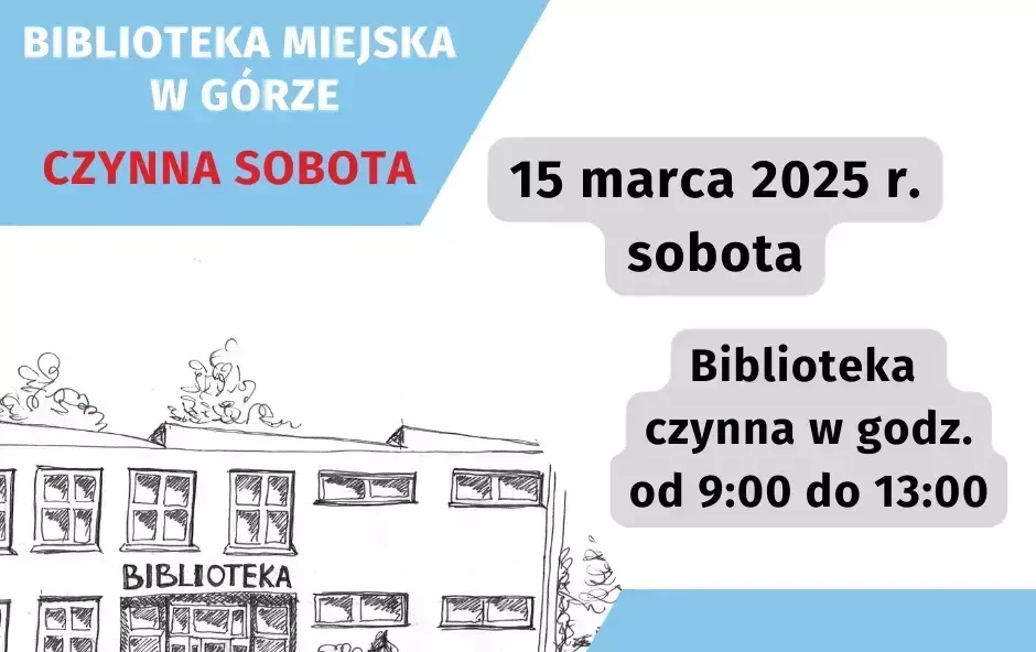 Zdjęcie do BIBLIOTEKA OTWARTA W SOBOTĘ ❗️